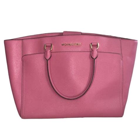 michael kors emmy tulip lg bdl handle tote|Michael Kors Emmy Lg Double Handle Shoulder Tote Tulip/Pink.